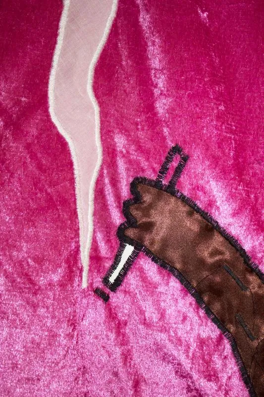 maskinbroderi hund som röker