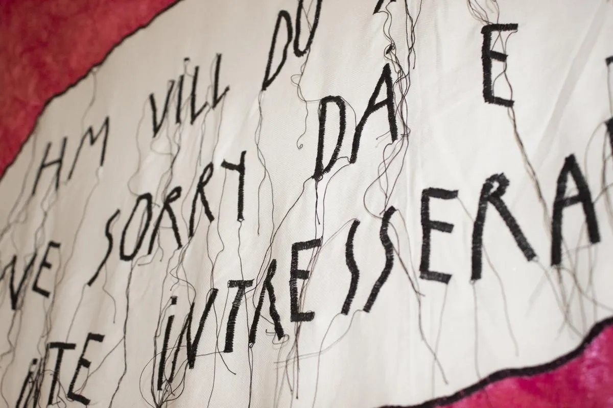 maskinbroderi hund som röker